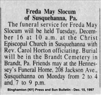 Slocum_FredaMay_FuneralNotice