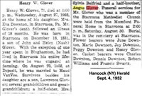 Glover,HenryW.(Obituary)