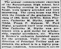 Susquehanna(PA)HighSchool(Commencement1900)