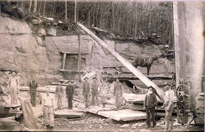 Men working in the Hobbs Quarry