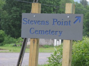 Steven Point Cemetery Sign