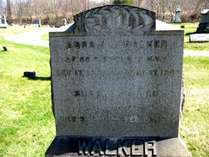 Abram Walker gravestone in Lanesboro Cemetery