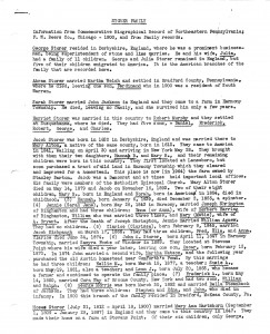 Storer family history from Sarah (Bailey) Warder - Page 1
