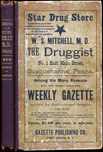 1890 Directory ERIE RR Sparrowbush to Susquehanna, PA